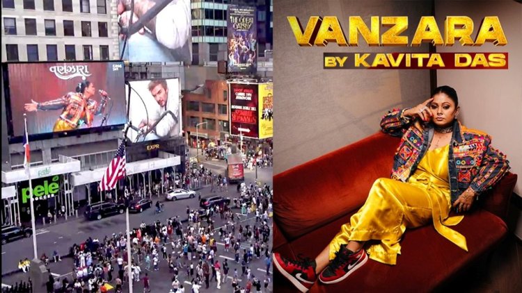 Gujarati Song 'Vanzara' by Kavita Das Goes Viral, graces the iconic Times Square billboard in New York