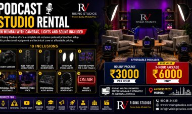 Affordable Podcast Space in Mumbai with 3 Sony Cameras & Lighting Setup