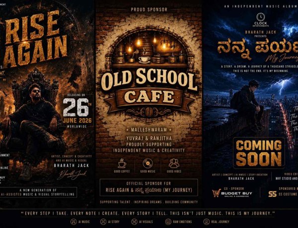 Bharath Jack Announces Upcoming Independent Music Albums – Rise Again & ನನ್ನ ಪಯಣ (Nanna Payana) with Old School Cafe Malleshwaram